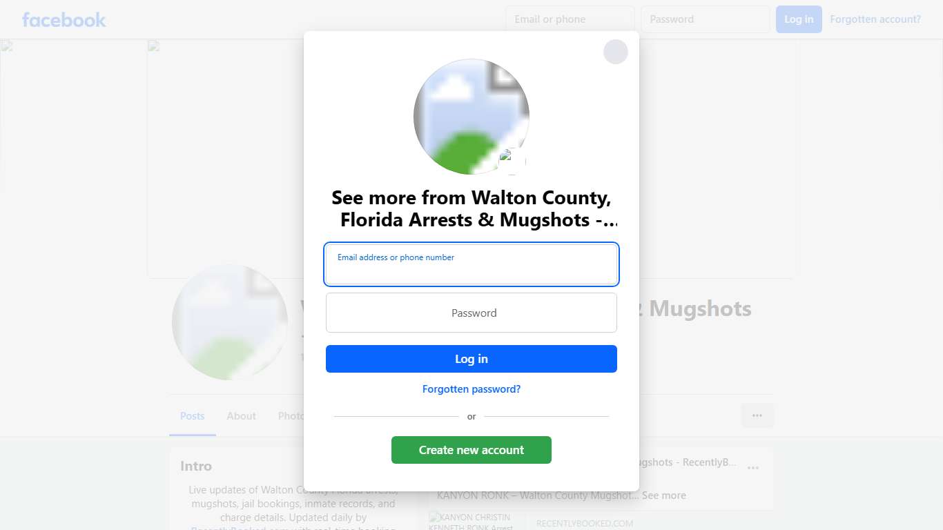 Walton County, Florida Arrests & Mugshots - RecentlyBooked.com Facebook